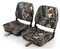 Costway 2-Piece Folding Boat Seat Set with Sponge Padding & Aluminum Hinges Low Back Black